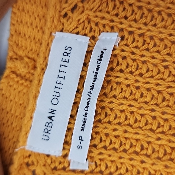 Urban Outfitters mustard yellow open knit cardigan with pockets! - Picture 2 of 9